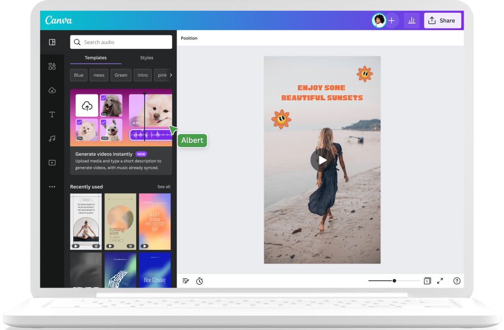 aplikasi edit video terbaik: canva editor