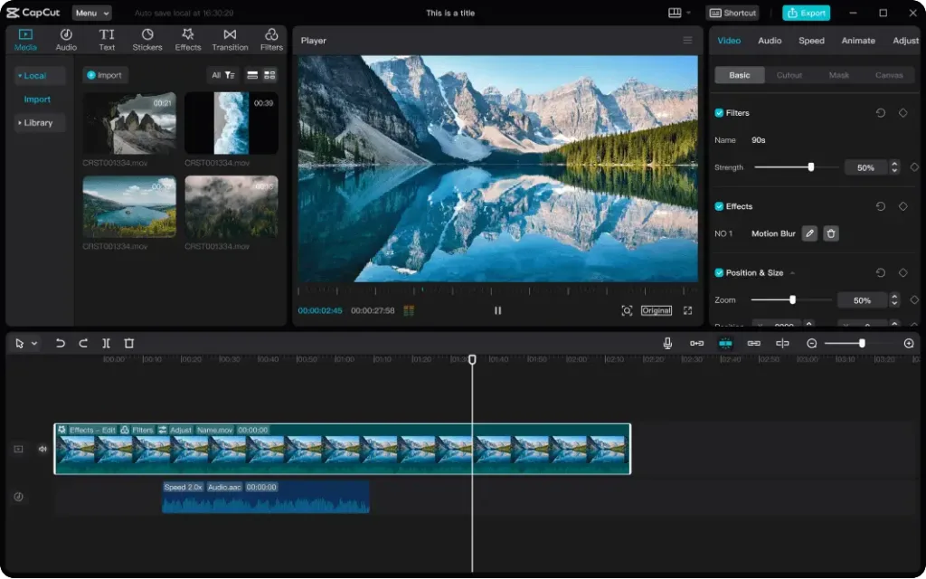 aplikasi edit video terbaik capcut
