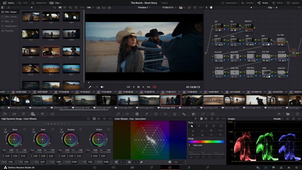aplikasi edit video terbaik: davinci resolve