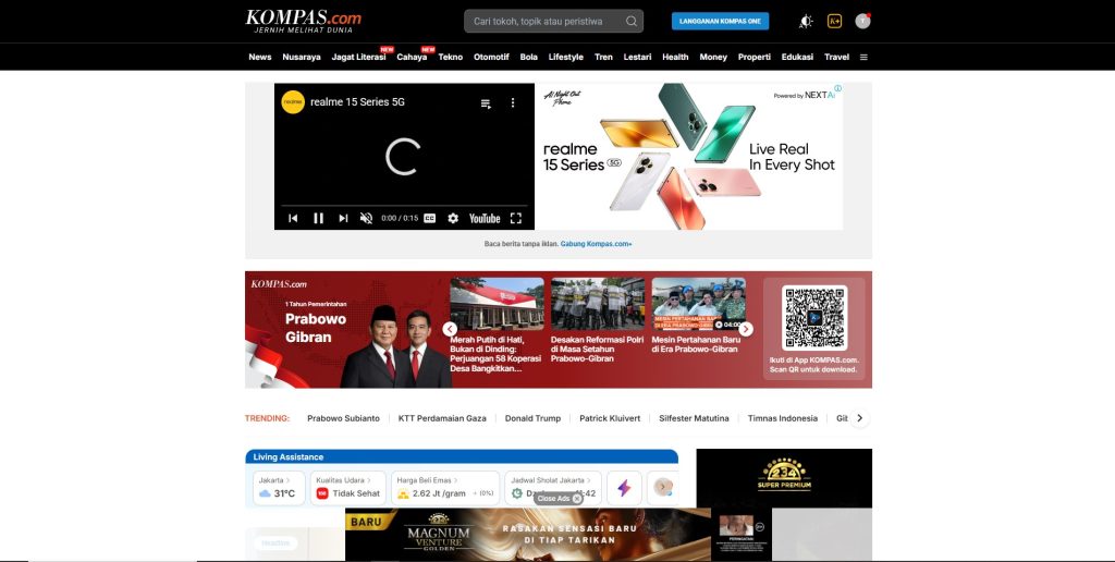 contoh situs web berita