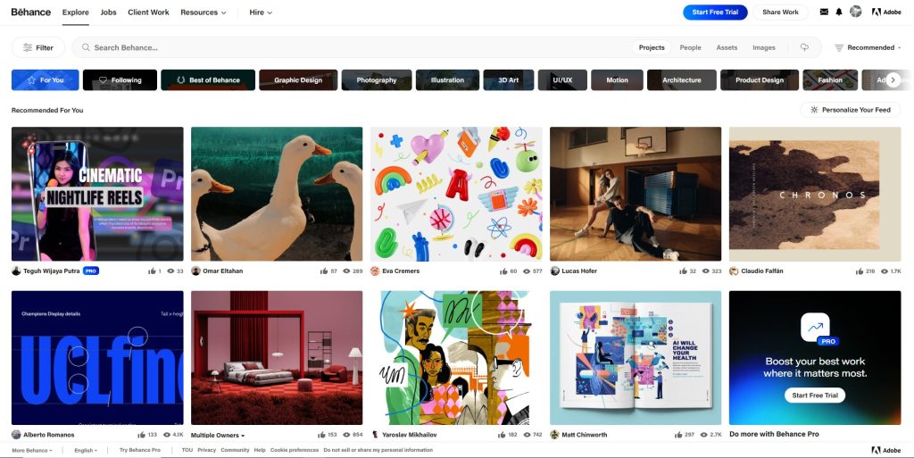 contoh situs web portofolio