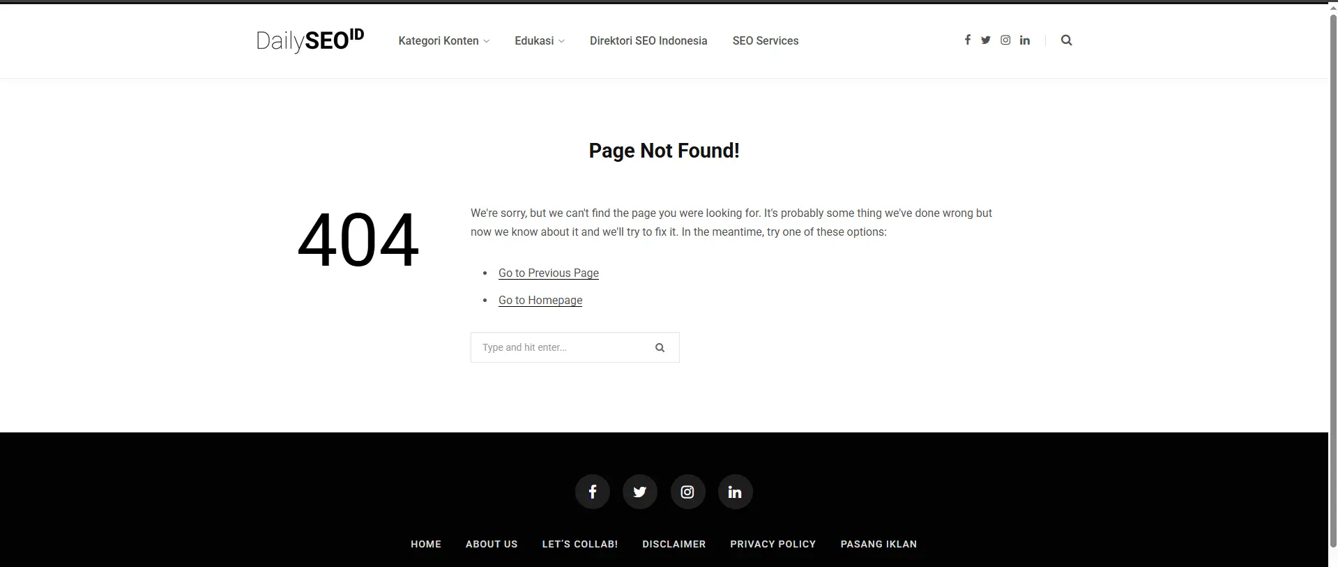 contoh 404 not found 