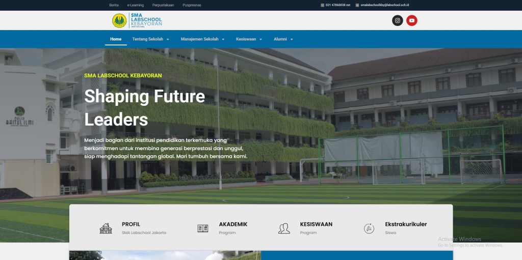 website sekolah labschool kebayoran