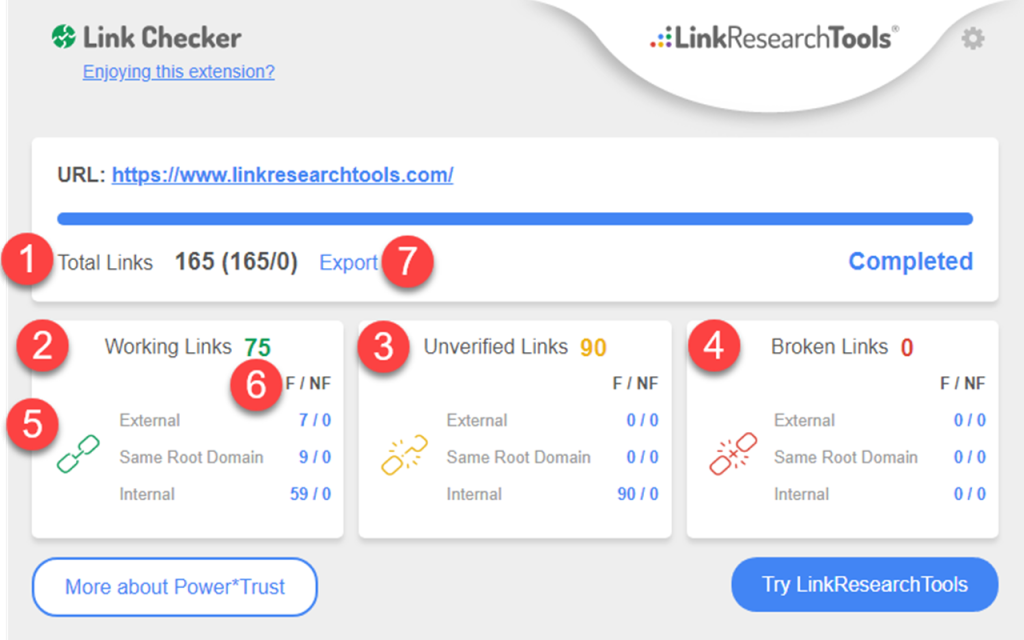 Free Backlink Checker by LRT