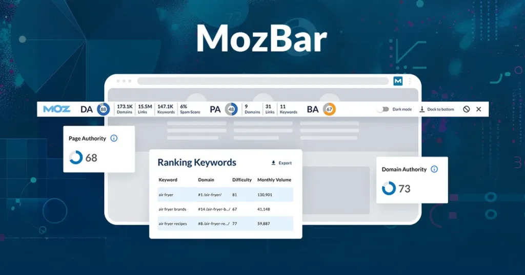 MozBar seo chrome extension