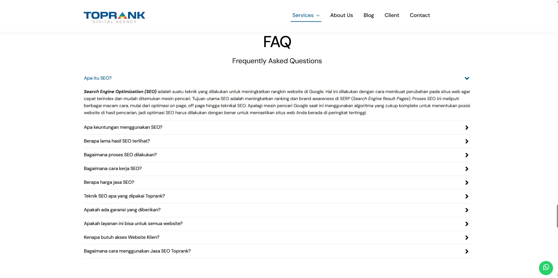 contoh faq