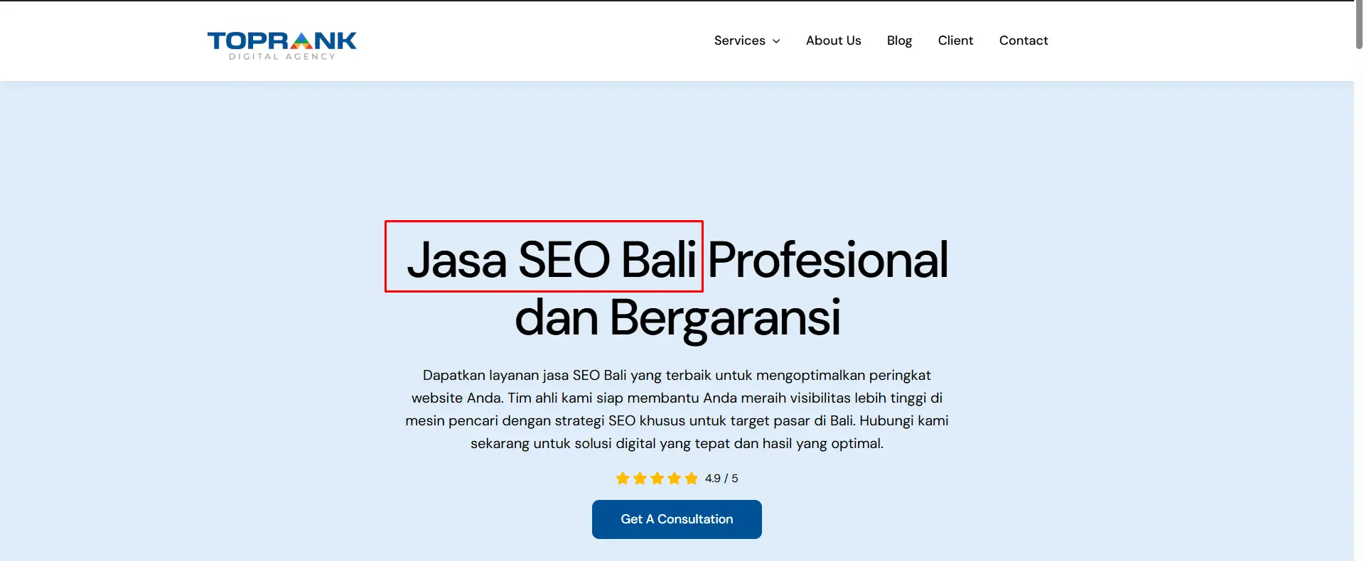 landing page local seo